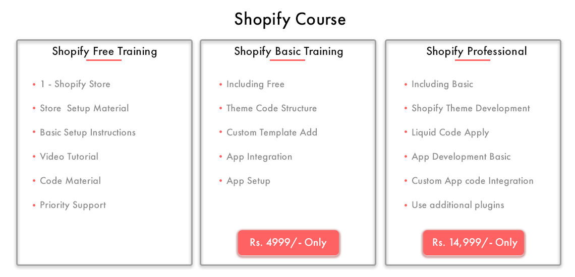 Shopify Course Includes Shopify document β DSiO